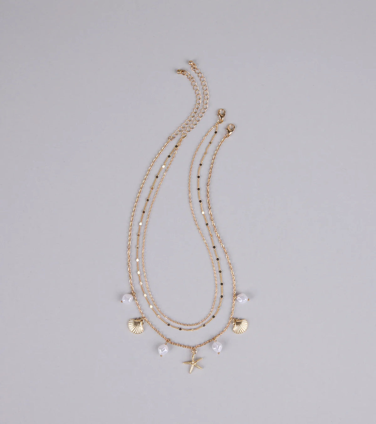 Mermaid Era Dainty Charm Necklace Set