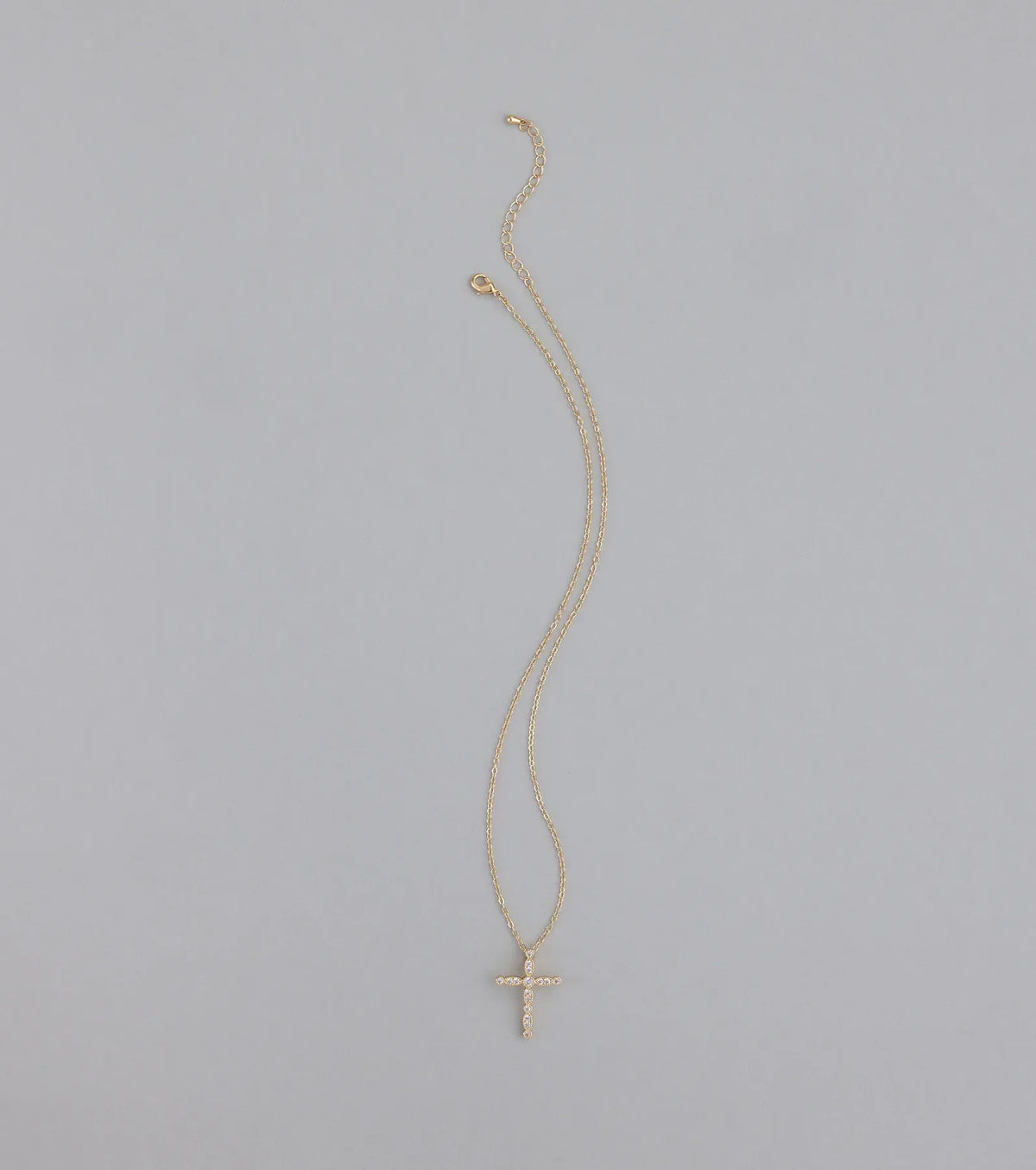 Divine Sparkle Cubic Zirconia Cross Necklace