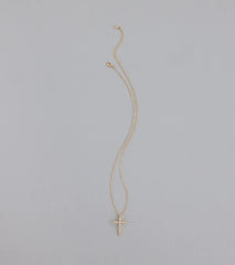 Divine Sparkle Cubic Zirconia Cross Necklace