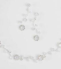 Floral Beauty Necklace And Earrings Set