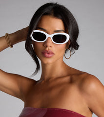 Chic Happens Oval Sunglasses
