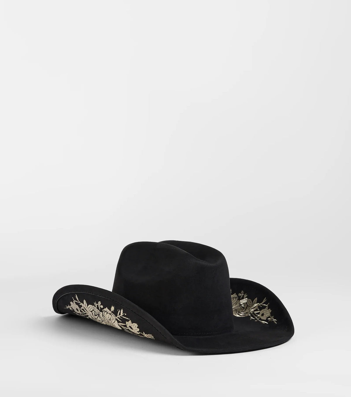 Western Blooms Embroidered Rose Cowboy Hat