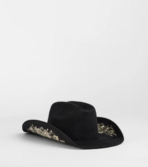 Western Blooms Embroidered Rose Cowboy Hat