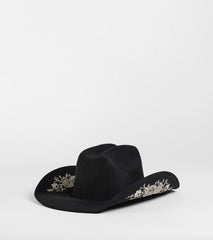 Western Blooms Embroidered Rose Cowboy Hat