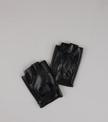 Vroom Vroom Faux Leather Fingerless Riding Gloves