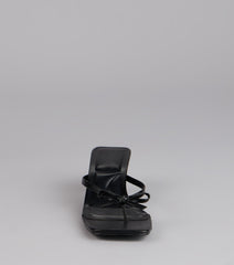 Play Nice Bow Thong Heels