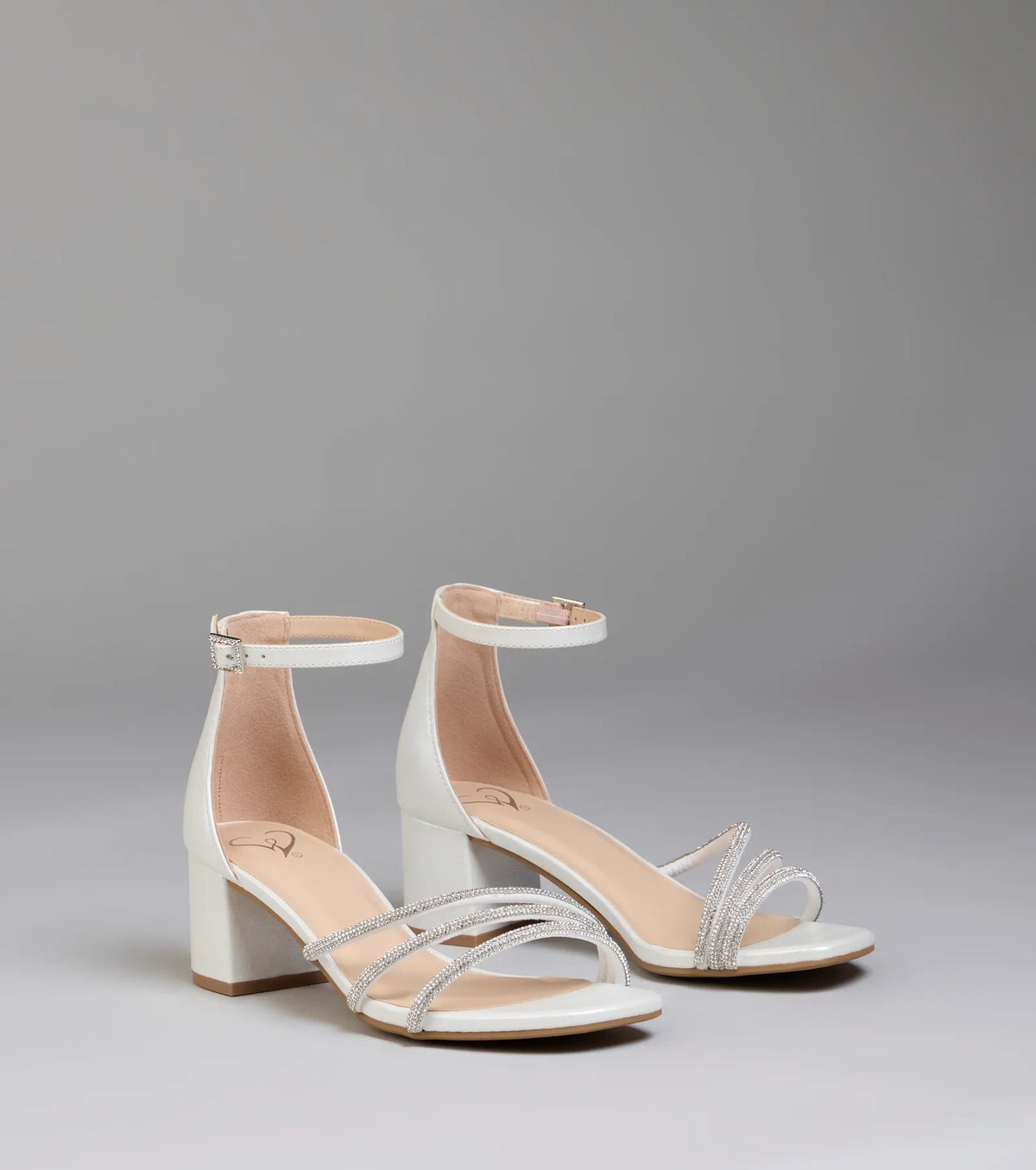 Ultra Luxe Rhinestone Short Block Heels