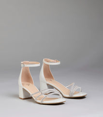 Ultra Luxe Rhinestone Short Block Heels