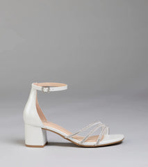 Ultra Luxe Rhinestone Short Block Heels