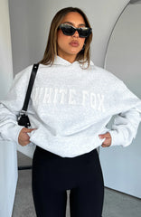 Shout It Out Oversized Hoodie Grey Marle