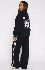 Lucky Thirteen Charise Wide Leg Sweatpants Navy