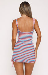 Thinking 'Bout You Lately Mini Dress Berry Stripe
