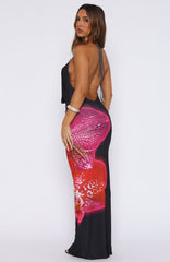 Dancing In Ibiza Maxi Dress Fuchsia Bloom