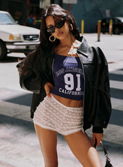 Goldsmith Faux Leather Bomber Jacket Black