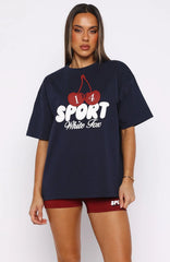Club 14 Peyton Oversized Tee Navy
