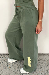 Ready To Go Wide Leg Sweatpants Khaki