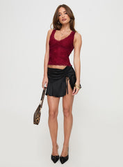 Far Away Top Burgundy