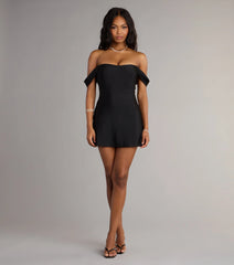 Effortless Charm Off-The-Shoulder Mini Dress