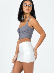 Karley Low Waist Mini Skirt White