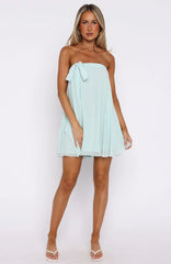 She's So Pretty Strapless Mini Dress Ice Blue