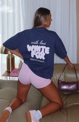 With Love Always Oversized Tee Navy