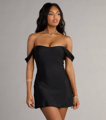 Effortless Charm Off-The-Shoulder Mini Dress