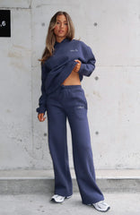 Match Your Words Wide Leg Sweatpants Navy