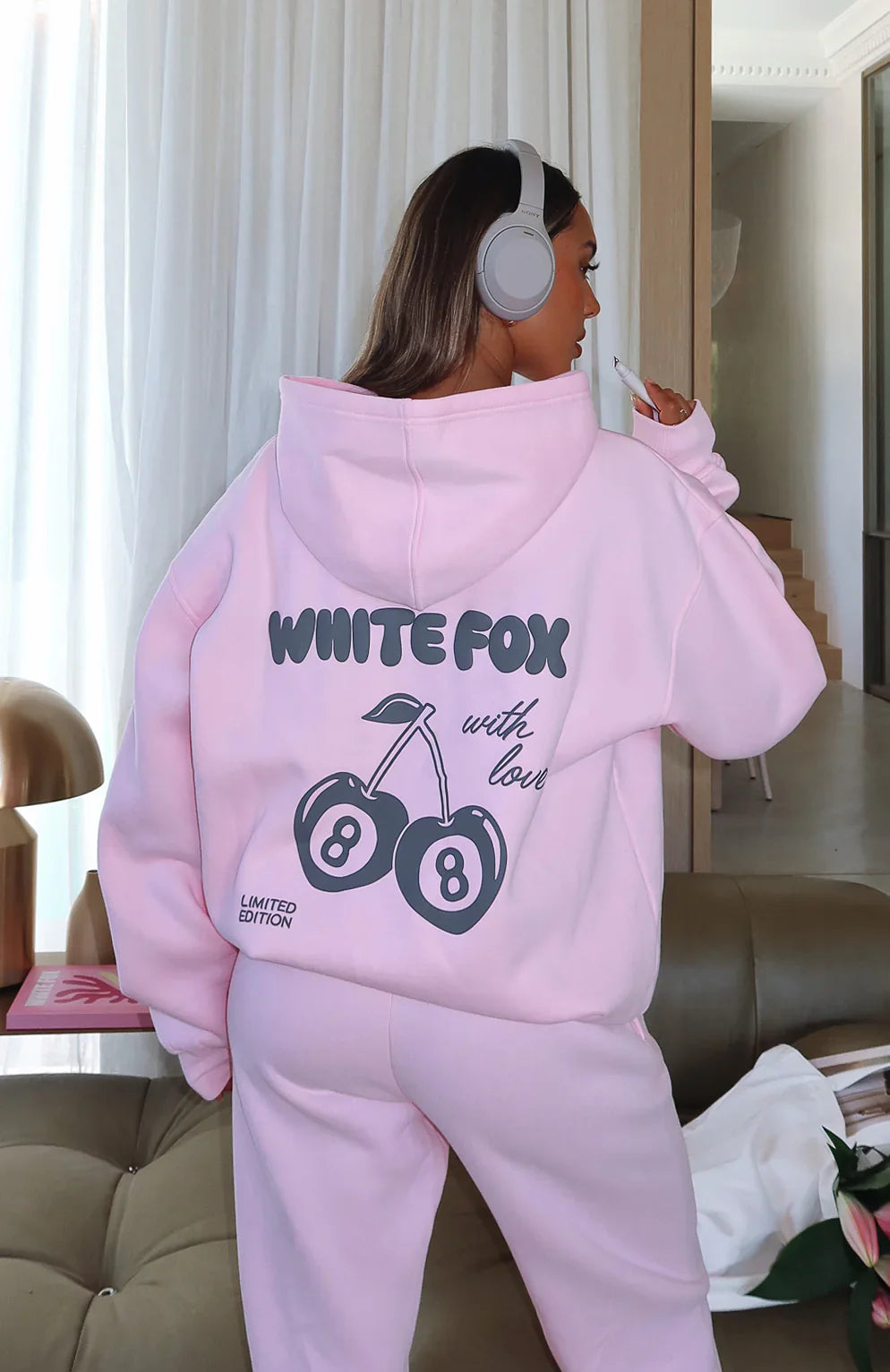 With Love In The Moment Oversized Hoodie Pink