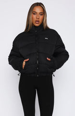 Summit Zip Through Puffer Black
