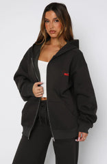 Best You've Ever Had Zip Front Hoodie Charcoal