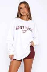 Stand With You Long Sleeve Oversized Tee White