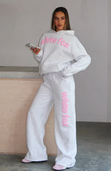 From The Archives Kenzie Wide Leg Sweatpants Grey Marle