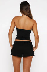 Test Drive Halter Top Black