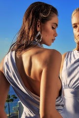 Shana Halterneck Maxi Dress Blue