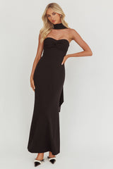 Of The Night Twist Bust Maxi Dress Black