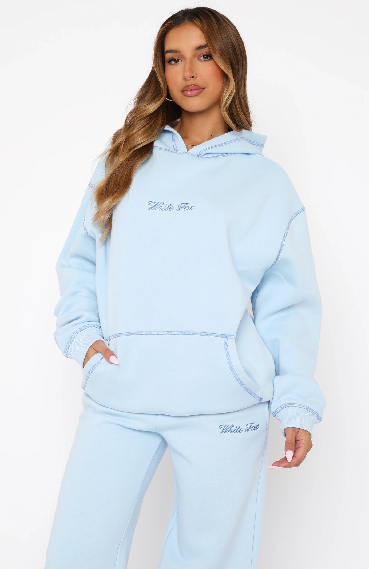 Instant Attraction Oversized Hoodie Baby Blue