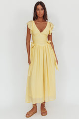 Elsewhere Waist Bows Maxi Dress Banana