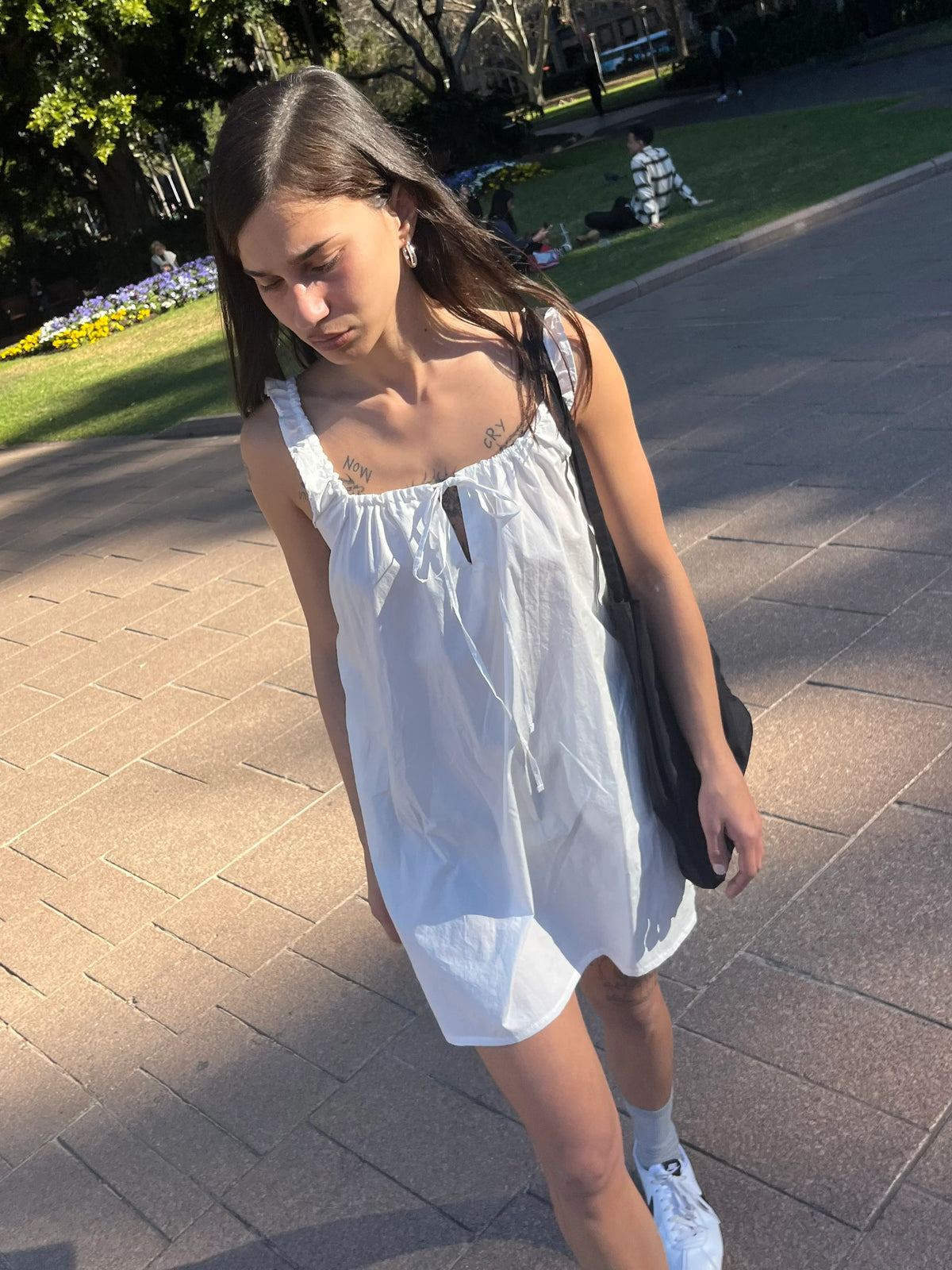 the bow dress - white