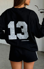 Gave You Everything Oversized Sweater Black