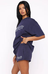 Standing My Ground Oversized Tee Navy