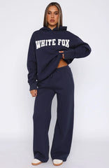 Shout It Out Wide Leg Sweatpants Navy