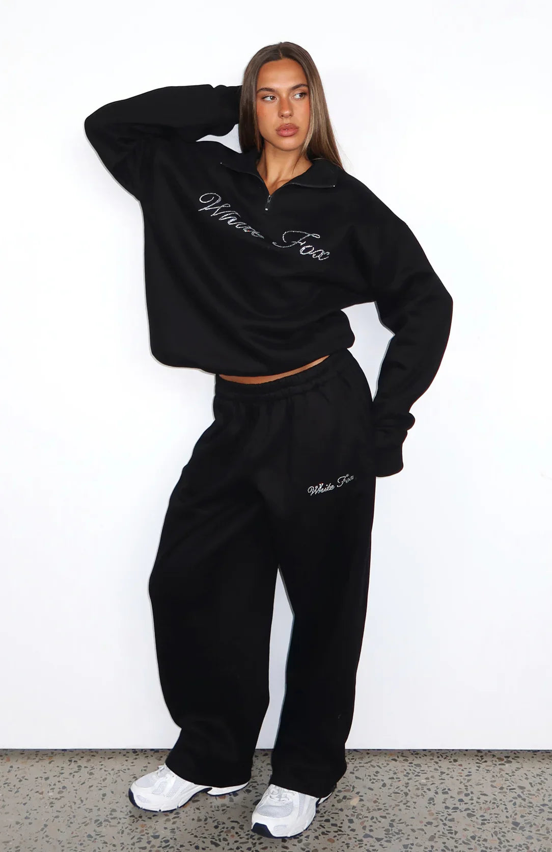 Make It Or Break It Barrel Leg Sweatpants Black