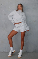 Core Classic Zip Front Sweater Dark Grey Marle