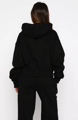 Test Drive Boxy Zip Front Hoodie Black