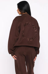 Stay Lifted Oversized Sweater Bitter Chocolate