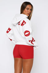 Serving Up Cropped Hoodie Grey Marle