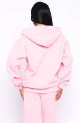 Ready To Go Zip Front Hoodie Pink