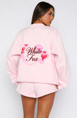 Trouble Maker Oversized Sweater Baby Pink