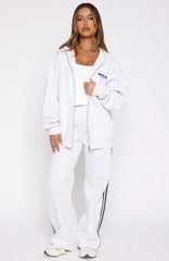 Lucky Thirteen Charise Wide Leg Sweatpants Grey Marle