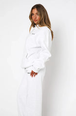 Match Your Words Oversized Hoodie Grey Marle